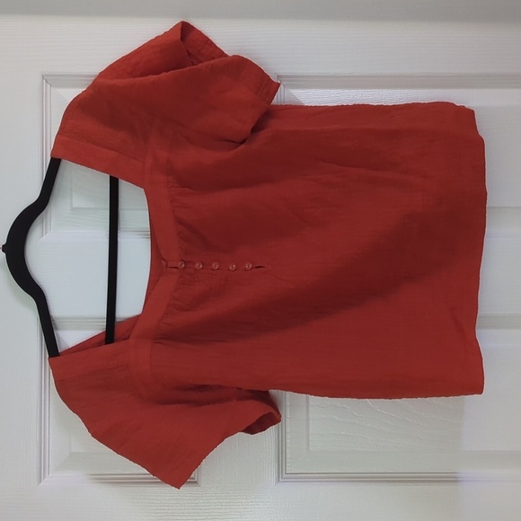Madewell XS Square Neck Short Sleeve Popover Top - Picture 5 of 6